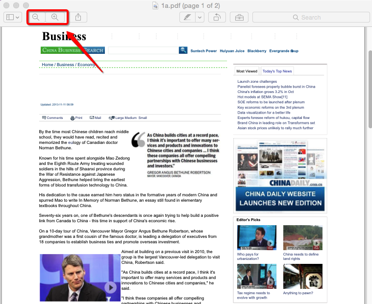 How to Zoom a PDF on Mac and Windows？